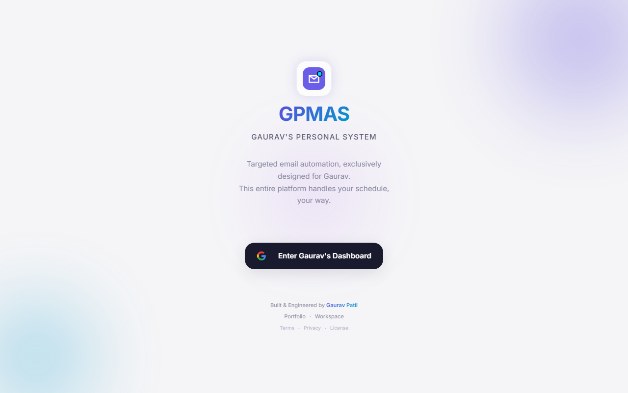 GPMAS — Smart Mail Scheduling & Automation preview screenshot (light) 2